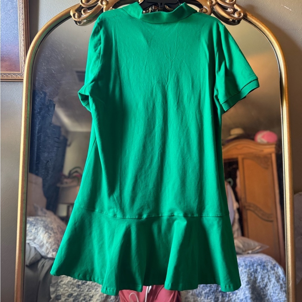 Green Polo  style mini Dress - Picture 3 of 6